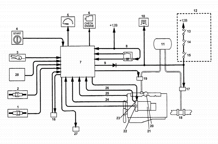 Система электронного управления (J05C-TD, J08C-TP, J08C-TR).