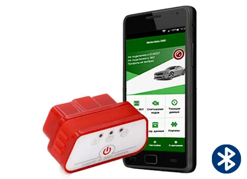 Диагностический адаптер ELM327 Bluetooth Mini S и MotorData OBD