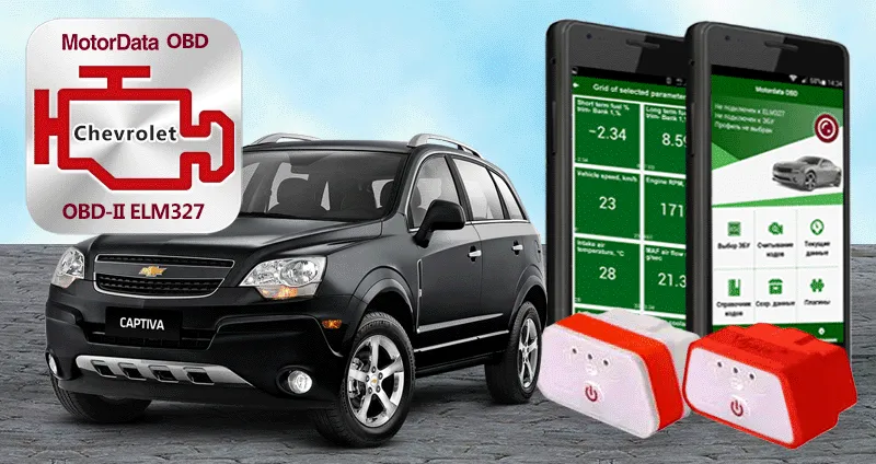 Плагин MotorData ELM327 OBD Диагностика автомобилей Chevrolet