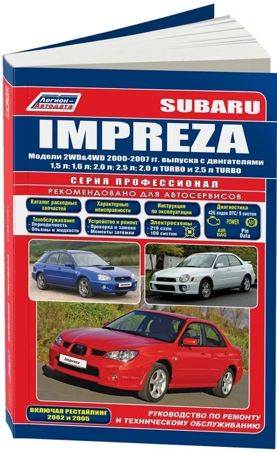 Купить книгу по ремонту и эксплуатации Subaru Impreza 2000-2007