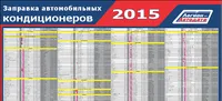Готовится к изданию настенный ламинированный плакат "Заправка автомобильных кондиционеров 2015"