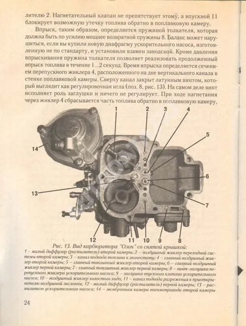Книга Карбюраторы Озон. Руководство по ремонту и устройству карбюратора. Колесо