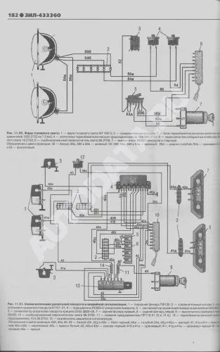 Книга ЗИЛ 433360, 433110, 442160, 494560 бензин, цветные электросхемы. Руководство по ремонту и эксплуатации грузового автомобиля. Третий Рим