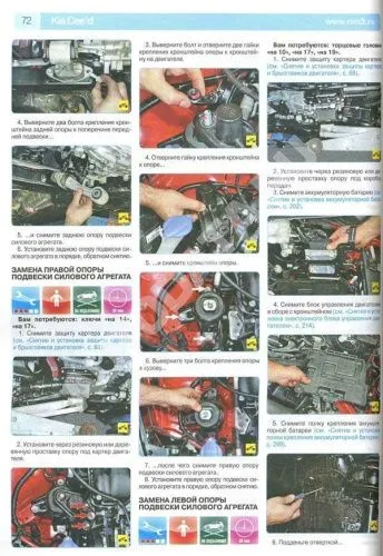 Книга Kia Ceed с 2012 бензин, цветные фото и электросхемы. Руководство по ремонту и эксплуатации автомобиля. Третий Рим