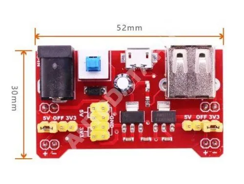 Модуль питания 3,3V 5V со входом Micro USB расширения Microbit