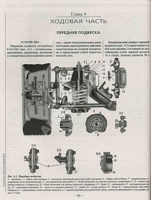 Книга ГАЗ 3102, изменения с 2004, цветные электросхемы. Руководство по ремонту и эксплуатации автомобиля. Атласы автомобилей