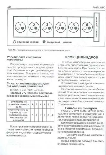 Книга MAN M90 с дизельным двигателем DO826. Руководство по ремонту двигателя. Терция