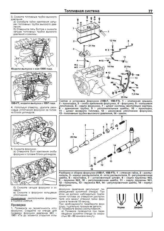 Книга Toyota ToyoAce, Dyna 200, 300, 400 1988-2000 дизель, электросхемы. Руководство по ремонту и эксплуатации грузового автомобиля. Профессионал. Легион-Aвтодата