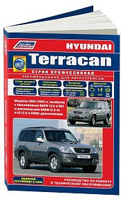 Книга Hyundai Terracan 2001-2007, рестайлинг с 2003 бензин, дизель, каталог запчастей, электросхемы. Руководство по ремонту и эксплуатации автомобиля. Профессионал. Легион-Aвтодата