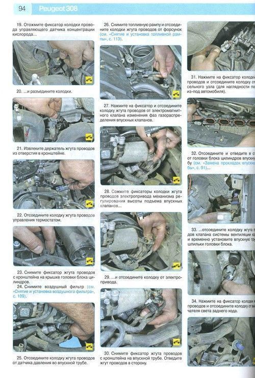 Книга Peugeot 308 2007-2015 бензин, цветные фото и электросхемы. Руководство по ремонту и эксплуатации автомобиля. Третий Рим