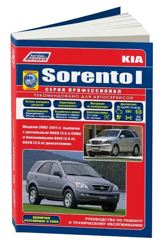 KIA Sorento - книги и руководства по ремонту и эксплуатации - AutoBooks