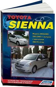 Книга Toyota Sienna 2003-2006 бензин, электросхемы, каталог з/ч. Руководство по ремонту и эксплуатации автомобиля. Легион-Aвтодата