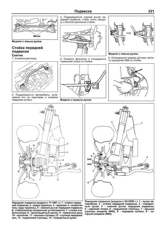 Книга Suzuki Grand Vitara, XL.7, Escudo, Chevrolet Tracker, Mazda Levante 1997-2006 бензин, каталог з/ч, электросхемы. Руководство по ремонту и эксплуатации автомобиля. Профессионал. Легион-Aвтодата