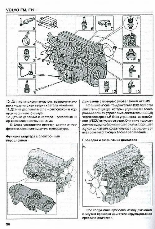 Книга Volvo FM, Volvo FH до 2005 дизель. Двигатель. Сцепление. Мосты. Колеса и шины. Руководство по ремонту и эксплуатации грузового автомобиля. Том 1. ДИЕЗ