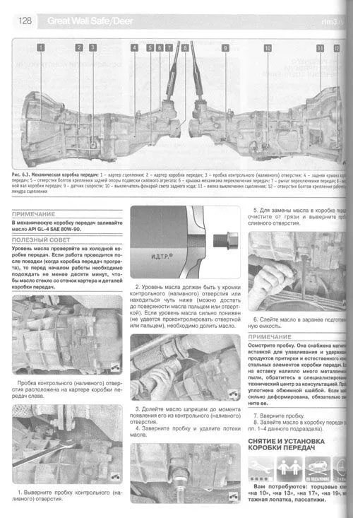 Книга Great Wall Safe 2002-2009, Deer 2001-2008 бензин, ч/б фото, цветные электросхемы. Руководство по ремонту и эксплуатации автомобиля. Третий Рим