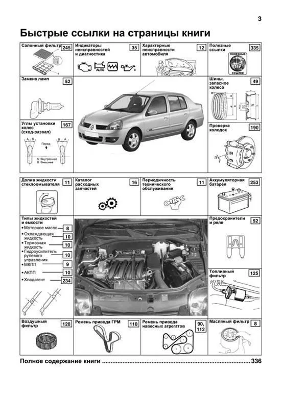 Книга Renault Clio Symbol, Symbol 2000-2008, рестайлинг до и после 2002 бензин, каталог з/ч, электросхемы. Руководство по ремонту и эксплуатации автомобиля. Легион-Aвтодата