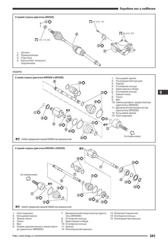 Книга Nissan X-Trail T31 2007-2015 бензин, электросхемы. Руководство по ремонту и эксплуатации автомобиля. Профессионал. Автонавигатор
